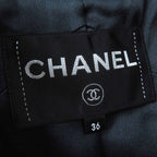 Chanel Cotton Partially Lined Silk Coco Mark Buttons Total Pattern Shawl — view 8