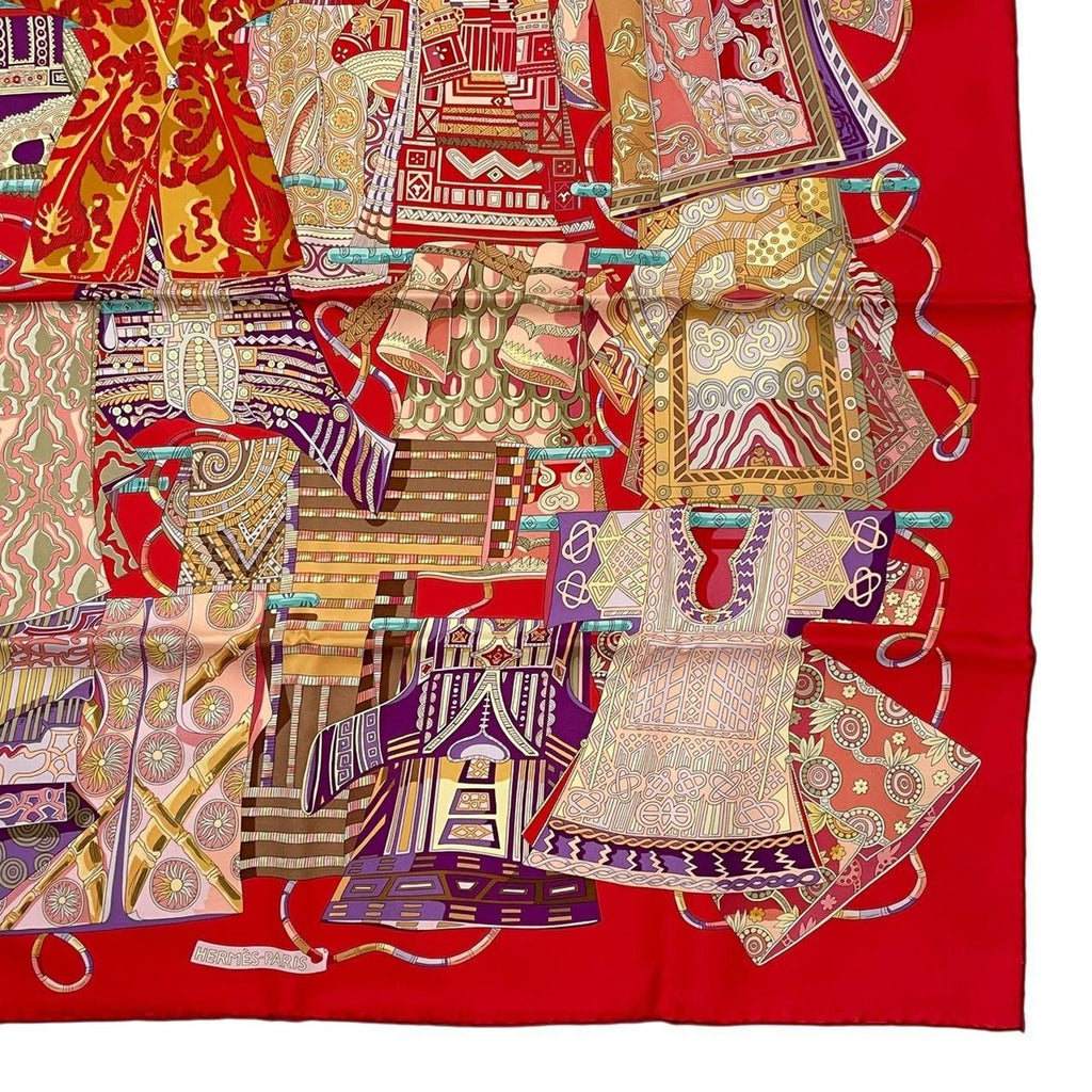 Hermes Scarf Carre 90 Voyage En Etoffes A Journey Through The World's Fabrics — view 4