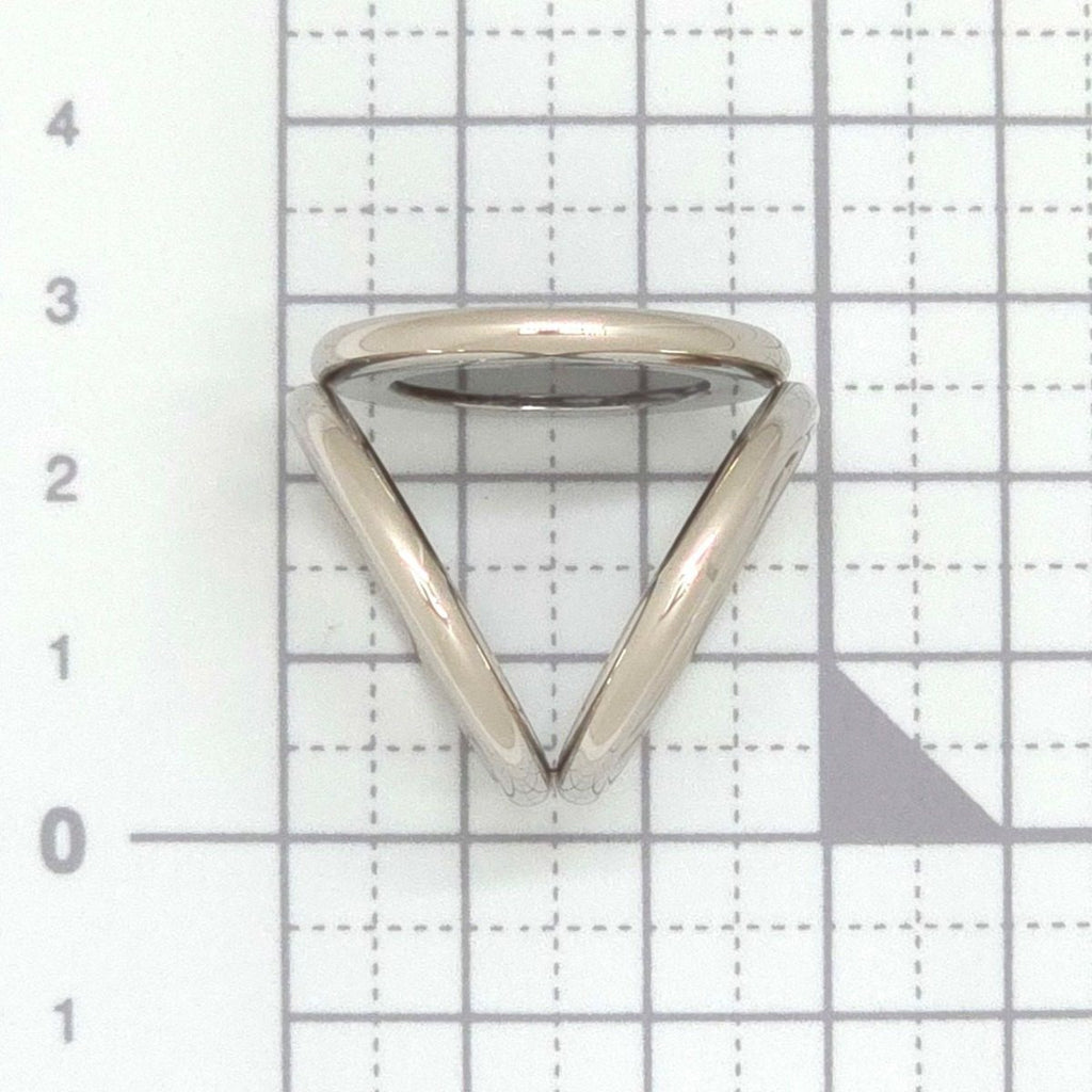 Hermes Scarf Ring Trio Logo Motif Palladium Plated — view 6