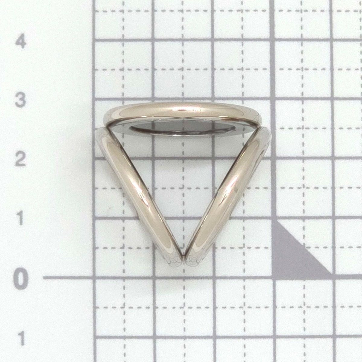 Hermes Scarf Ring Trio Logo Motif Palladium Plated — view 6