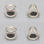 Hermes Scarf Ring Trio Logo Motif Palladium Plated — view 7