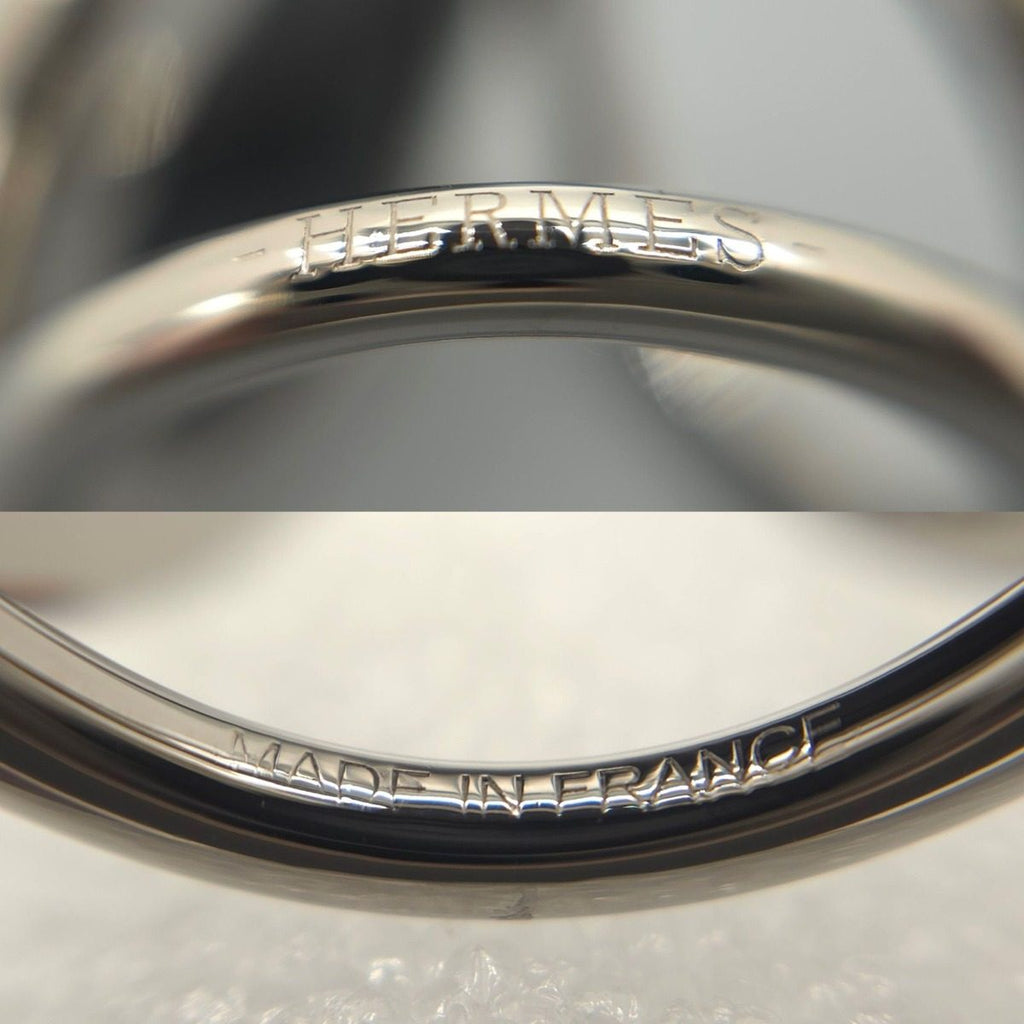 Hermes Scarf Ring Trio Logo Motif Palladium Plated — view 9