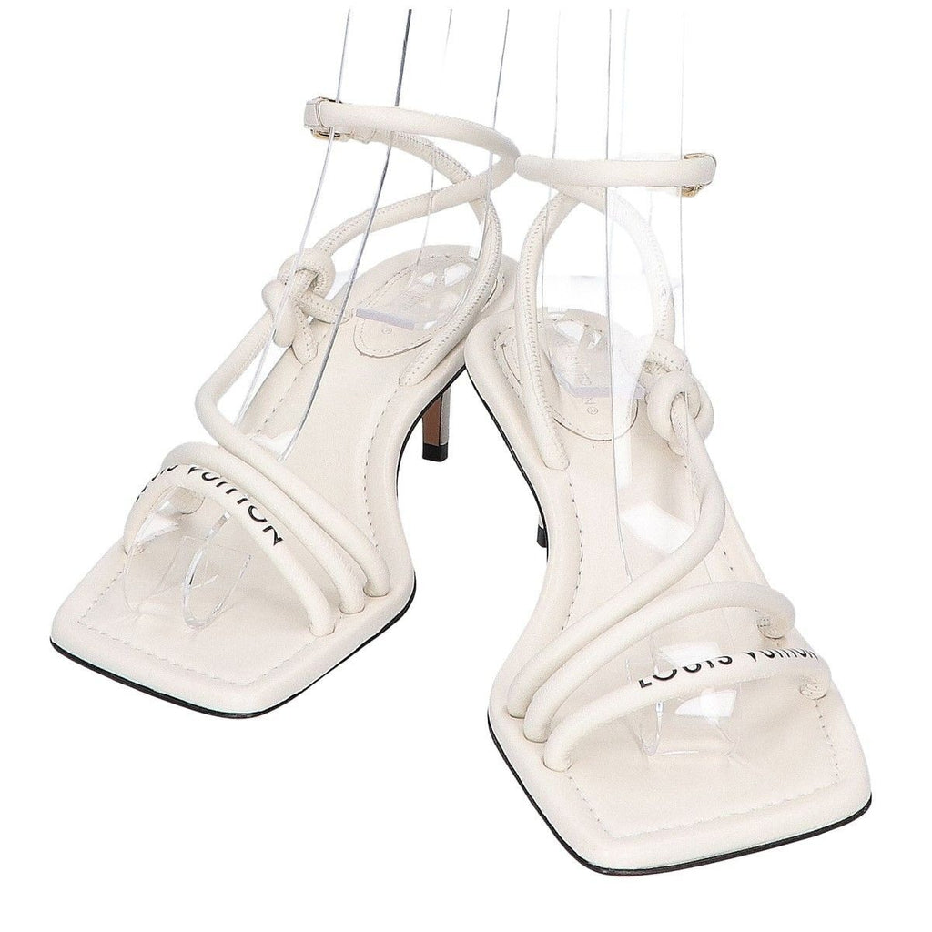 Louis Vuitton Nova Line Icon Logo Leather Sandals 35.5