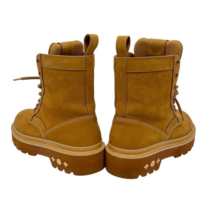 Louis Vuitton Boots Ranger Ankle Beige Monogram Shoes Size 3151 — view 4