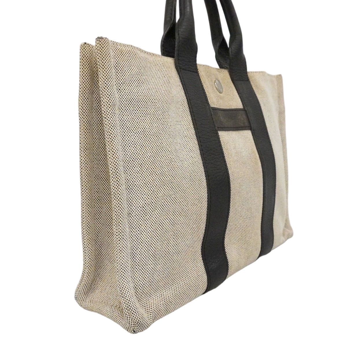 Hermes Handbag Sac Anne PM Toilet Ash Leather Black Silver — view 2