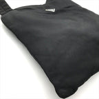 Prada Triangle Logo Nylon Tessuto Leather Shoulder Bag Black — view 5