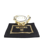 Versace Fendace Fendi 8 C0662 Leather Metal White Gold Belt 1891 — view 4