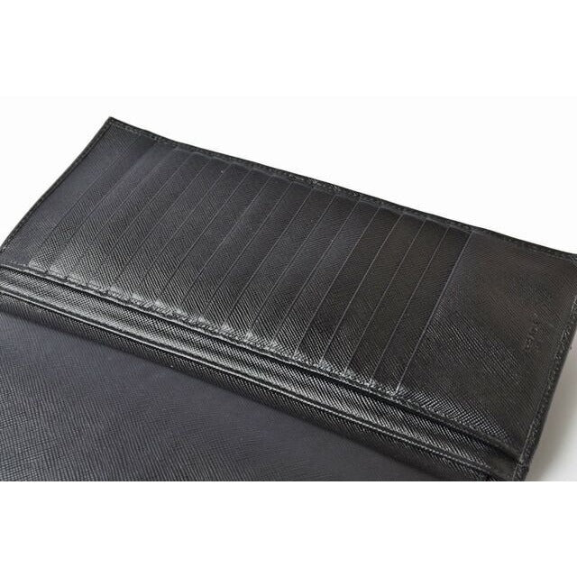 Prada Wallet Long 1 M1302 Saffiano Shape Pressed Leather Nero — view 7