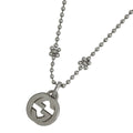 Gucci Interlocking Necklace Round 925 Sterling Silver