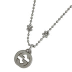 Gucci Interlocking Necklace Round 925 Sterling Silver