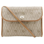 Dior Honeycomb Pattern Vintage Beige Shoulder Bag