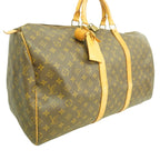 Louis Vuitton Boston Bag Monogram Keepall 55 Brown — view 2
