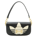 Gucci Adidas Collaboration Horsebit Shoulder Bag 2-Way Clutch Leather Black