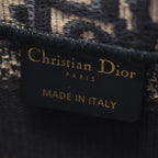 Dior Tote Book Mini Navy Canvas Oak Beige — view 4