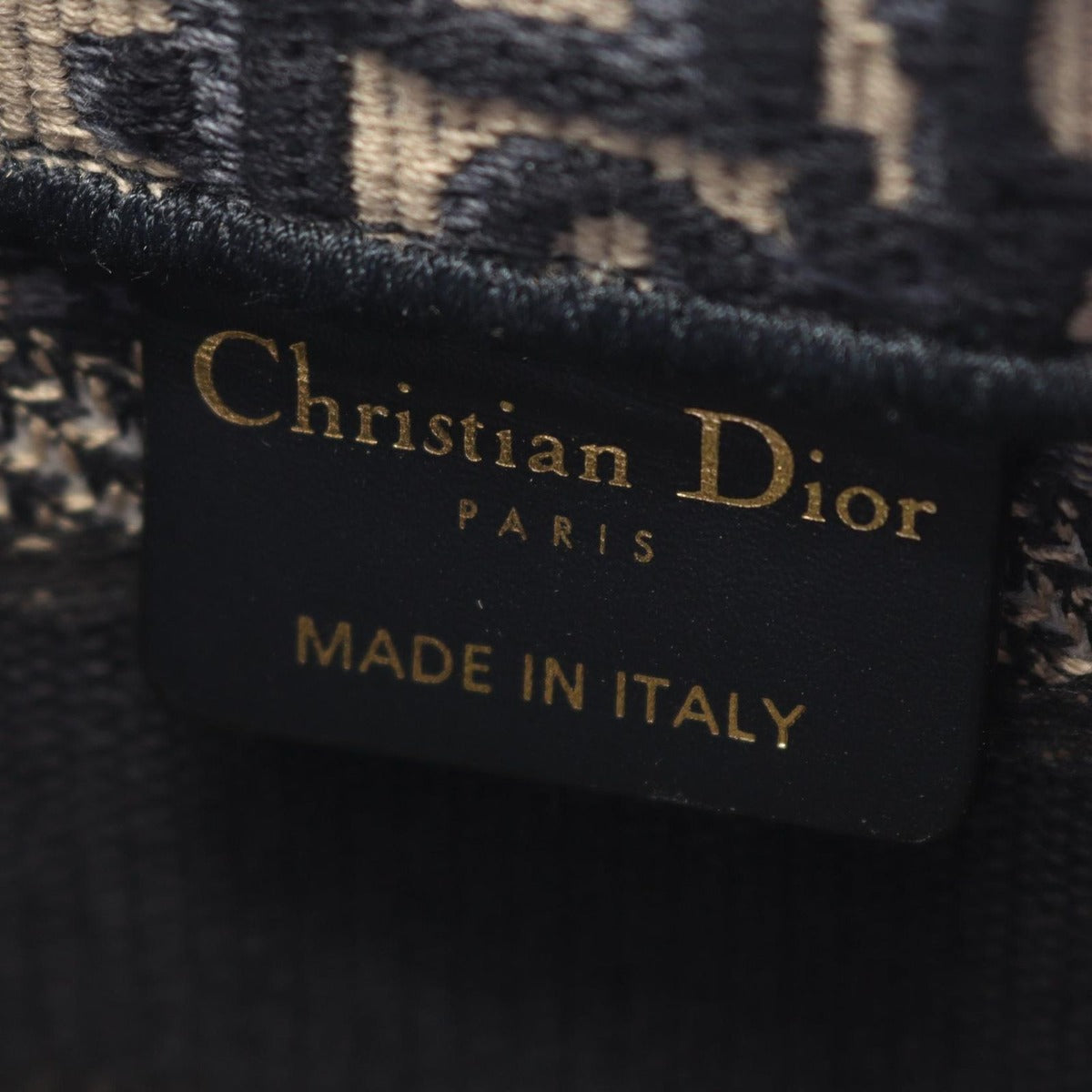 Dior Tote Book Mini Navy Canvas Oak Beige — view 4