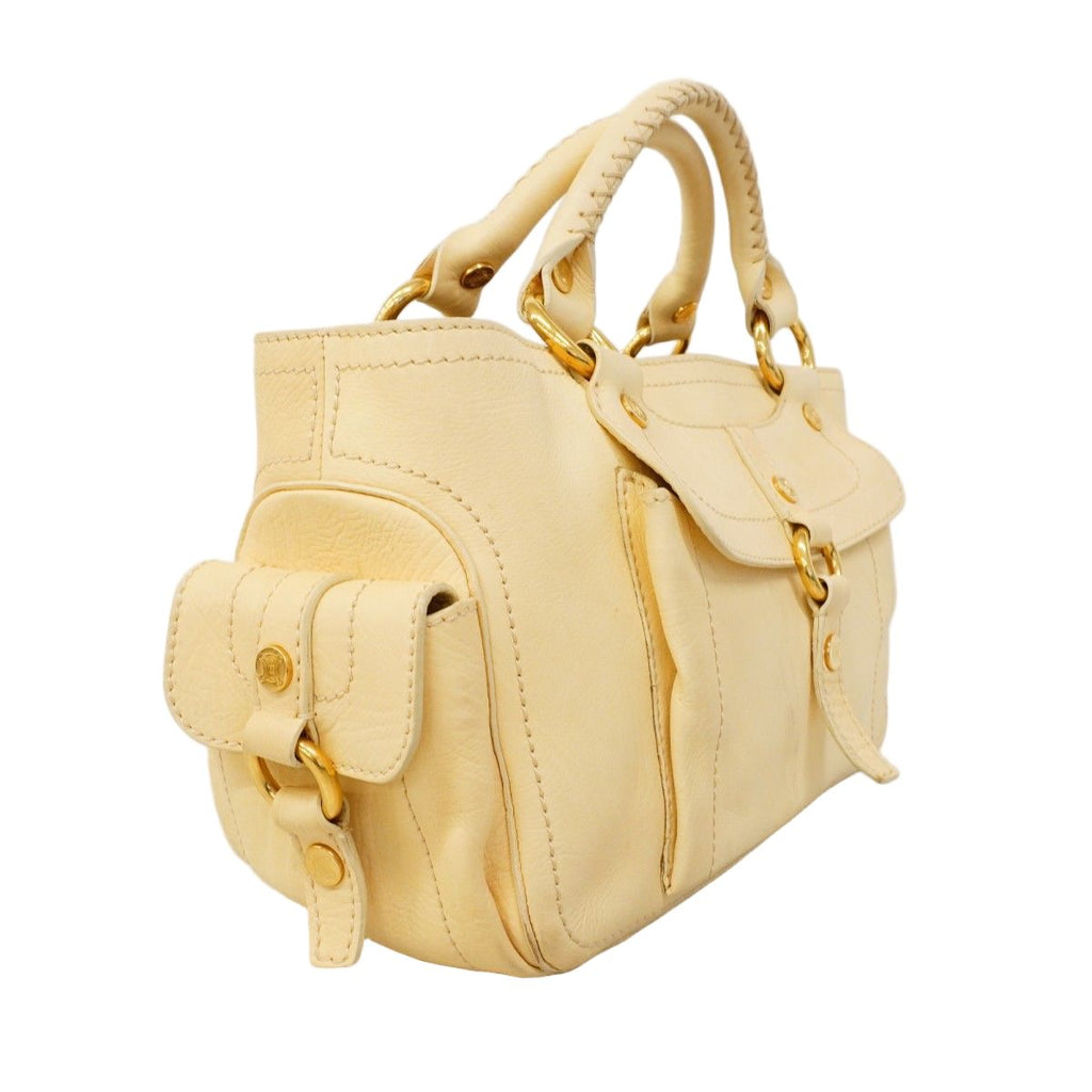 Celine Handbag Boogie Bag Leather Cream Gold — view 2