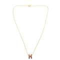 Hermes Pop Mini Metal New Gold Necklace