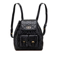 Dior Macrocanage Caro Medium Backpack Rucksack Black Leather
