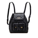 Dior Macrocanage Caro Medium Backpack Rucksack Black Leather