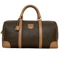 Celine Bostonline Boston Bag Mcadam Leather Brown