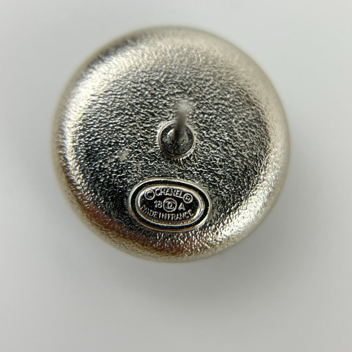 Chanel CC Logo Earrings Navy Silver Vintage — view 6