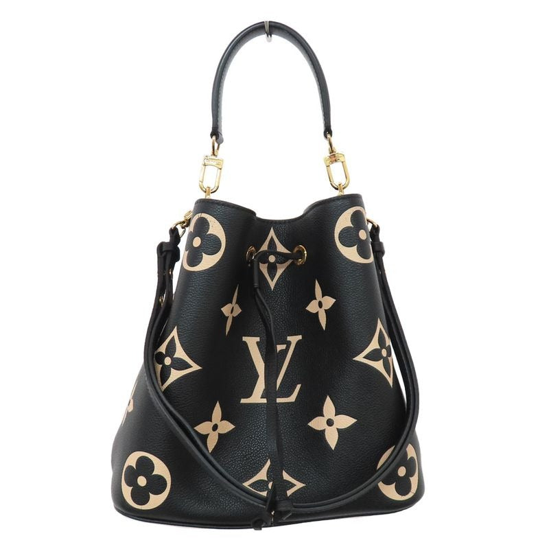 Louis Vuitton Neo Noe MM Bicolor Monogram Empreinte Black Handbag — view 3