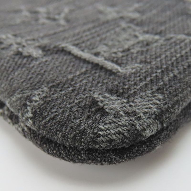 Louis Vuitton Coin Case Pochette Cles Monogram Denim Gray Black — view 5