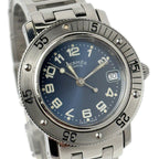 Hermes Watch Quartz Clipper Divers Navy Silver