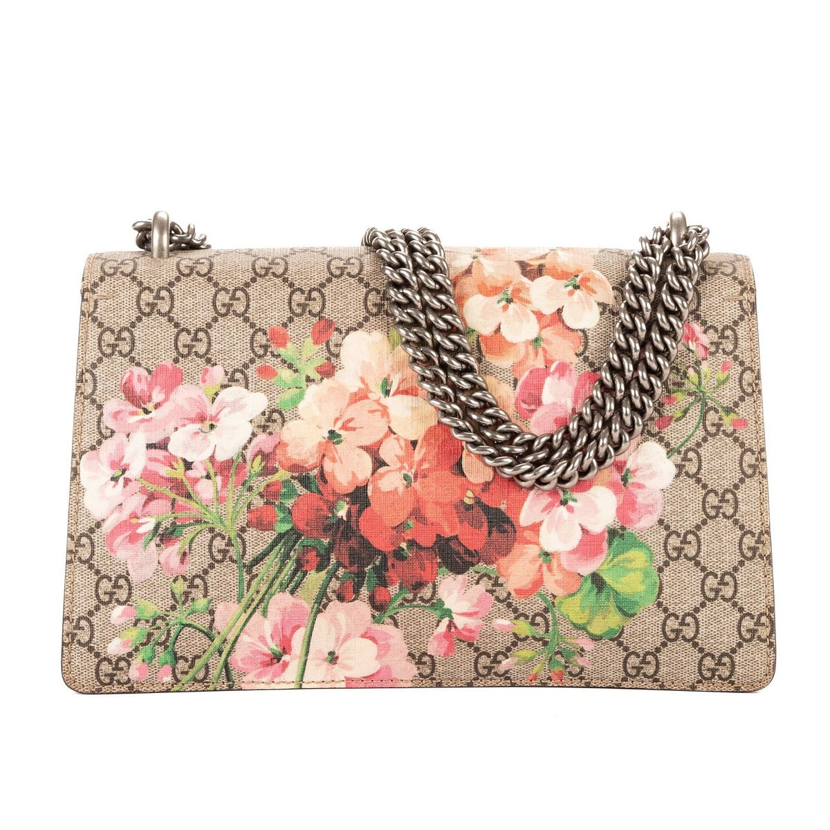 Gucci Blooms Dionysus Beige Burgundy Supreme Canvas Shoulder Bag — view 5