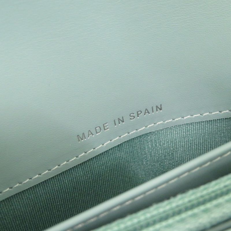 Chanel Coco Mark Caviar Leather Silver Hardware Mint Green Long Wallet 0330 — view 6