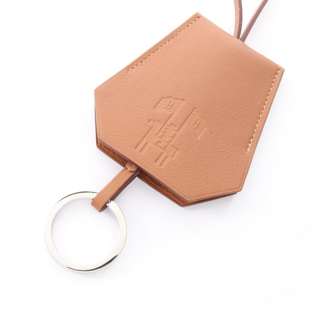 Hermes Charm Clochette Earrings 2024 Gold Leather — view 3