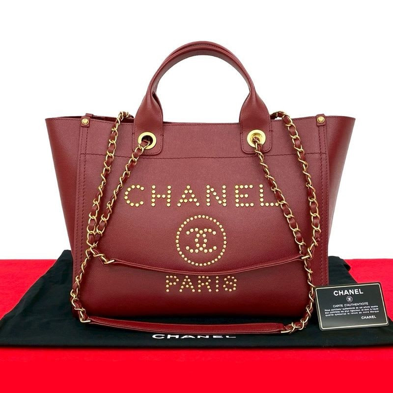Chanel Deauville Caviar Leather 2-Way Handbag Semi-shoul — view 2