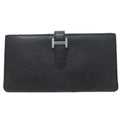 Hermes Bearn Souffle Logo Wallet Bifold with Coin