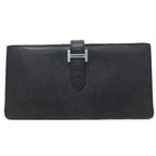 Hermes Bearn Souffle Logo Wallet Bifold with Coin