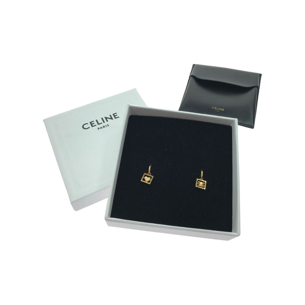 Celine Earrings Heart & Logo Gold Color Accessories — view 2