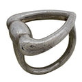 Gucci Logo Ring Vintage Horsebit Silver