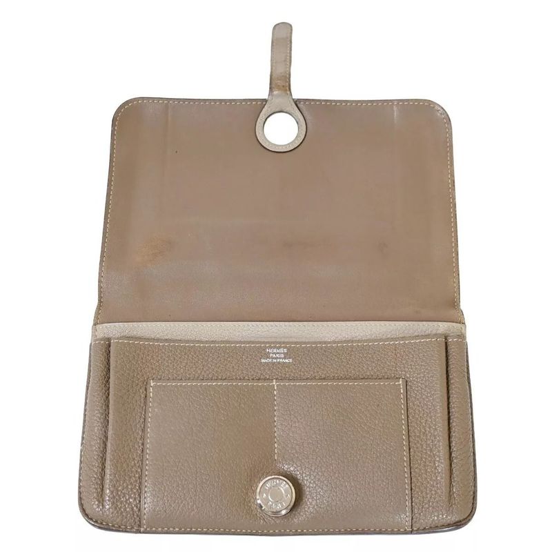Hermes Dogon GM Togo Bicolor Beige Silver Hardware Stamped M Long — view 8