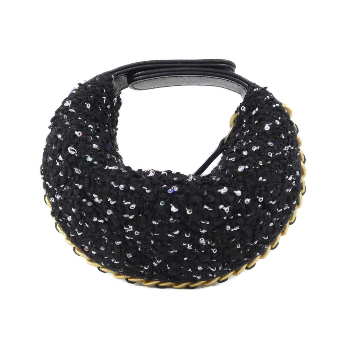 Chanel Pouch Wool Tweed Black Mat — view 2