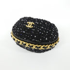 Chanel Pouch Wool Tweed Black Mat — view 3
