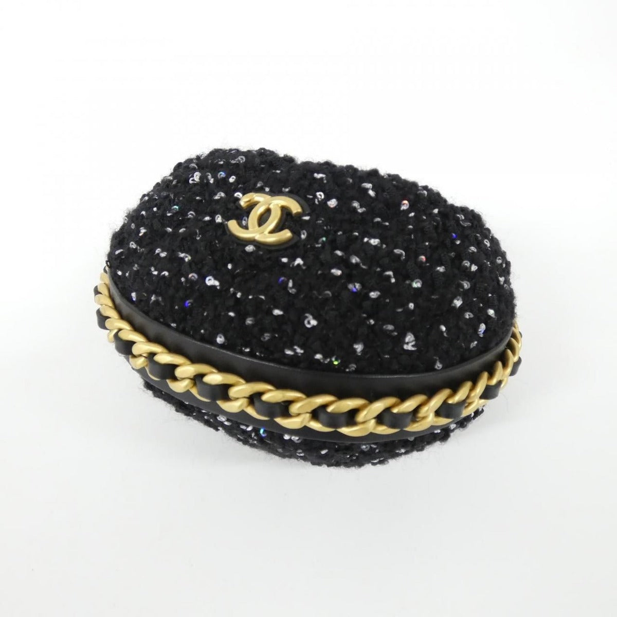 Chanel Pouch Wool Tweed Black Mat — view 3