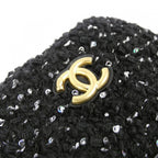 Chanel Pouch Wool Tweed Black Mat — view 4