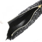 Chanel Pouch Wool Tweed Black Mat — view 6