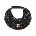 Chanel Pouch Wool Tweed Black Mat