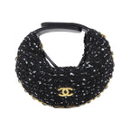Chanel Pouch Wool Tweed Black Mat