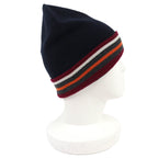 Hermes Twist Cashmere Series Button Beanie Knit Cap Navy Multicolor L — view 4