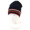 Hermes Twist Cashmere Series Button Beanie Knit Cap Navy Multicolor L