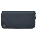 Prada Saffiano Leather Round Zipper Long Wallet Navy
