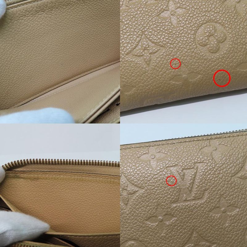 Louis Vuitton Zippy Wallet Monogram Empreinte Dune Beige Long — view 7