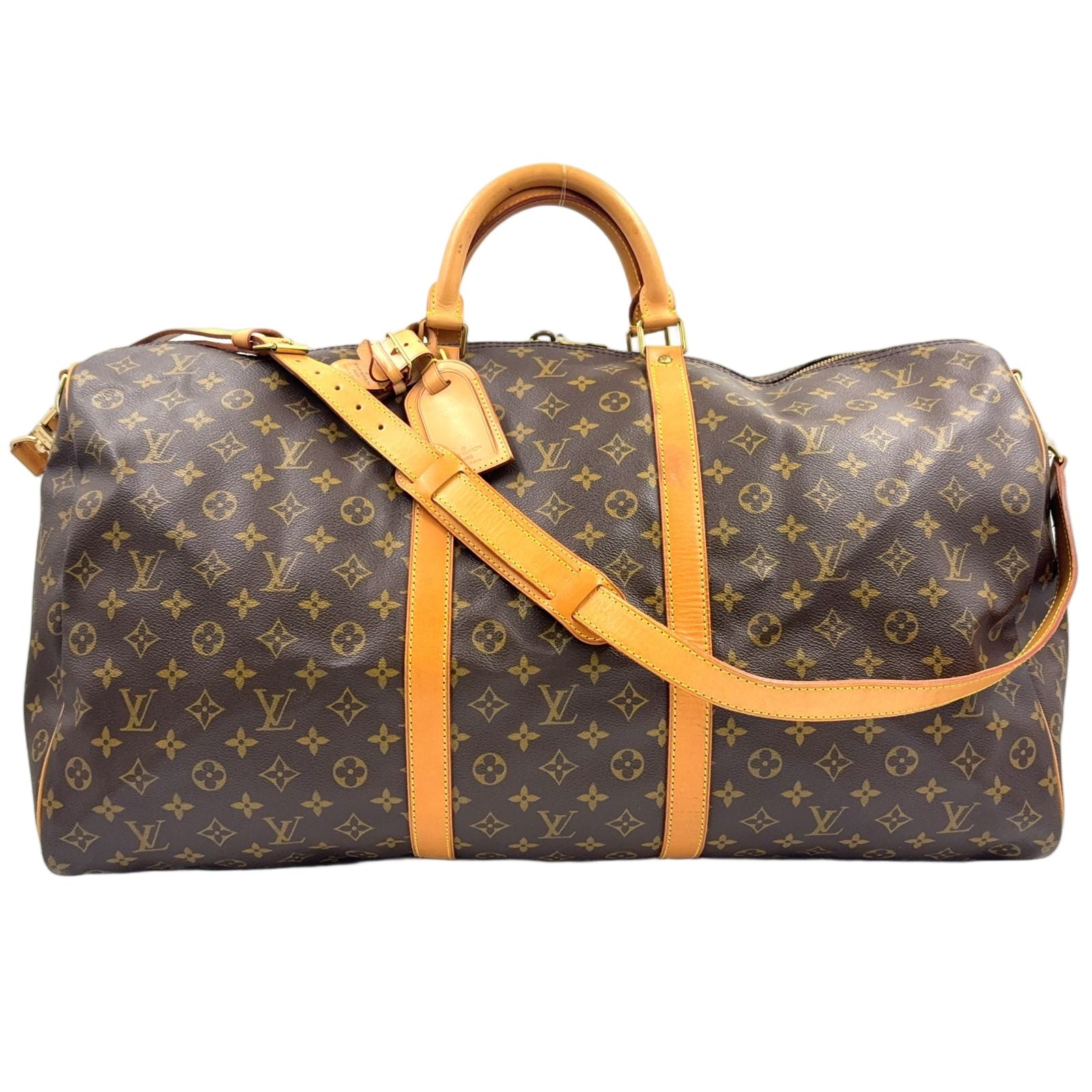Louis Vuitton Keepall Bandouliere 60 Monogram Leather Brown Light Boston