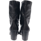 Prada Short Western Heel Boots Black 37 1 2 — view 3